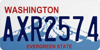 WA license plate AXR2574