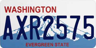 WA license plate AXR2575