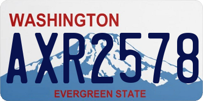WA license plate AXR2578