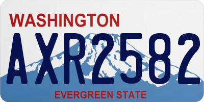 WA license plate AXR2582