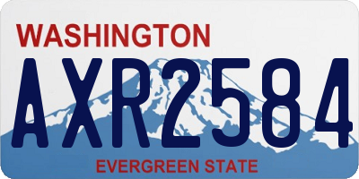 WA license plate AXR2584