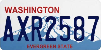 WA license plate AXR2587