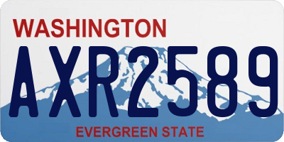 WA license plate AXR2589