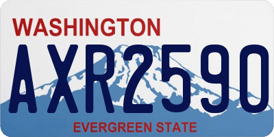 WA license plate AXR2590