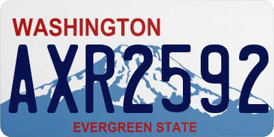 WA license plate AXR2592