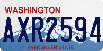 WA license plate AXR2594
