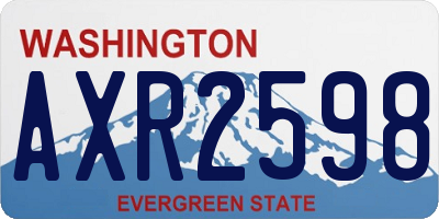 WA license plate AXR2598