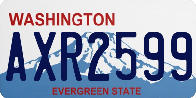 WA license plate AXR2599