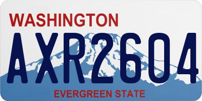 WA license plate AXR2604