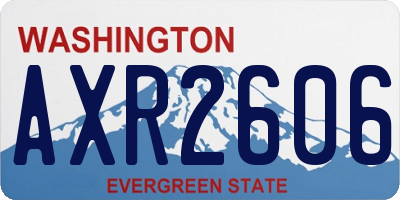 WA license plate AXR2606