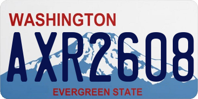 WA license plate AXR2608