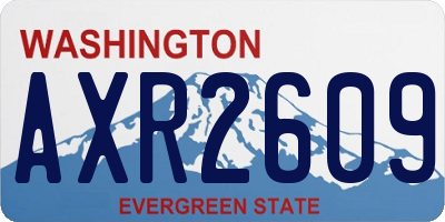 WA license plate AXR2609