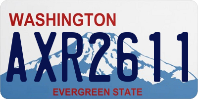 WA license plate AXR2611