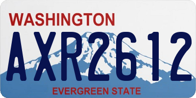 WA license plate AXR2612
