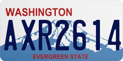 WA license plate AXR2614