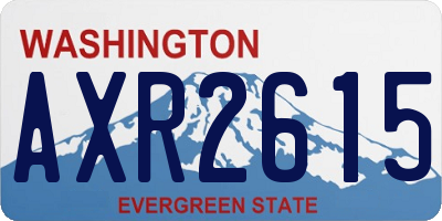 WA license plate AXR2615