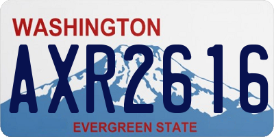 WA license plate AXR2616