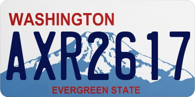WA license plate AXR2617