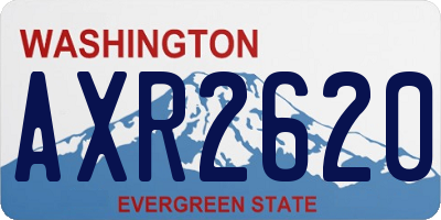 WA license plate AXR2620