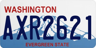 WA license plate AXR2621