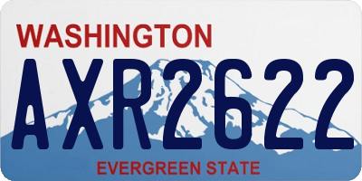 WA license plate AXR2622