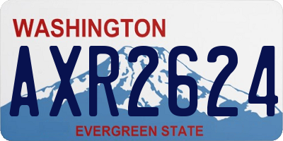 WA license plate AXR2624