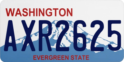 WA license plate AXR2625