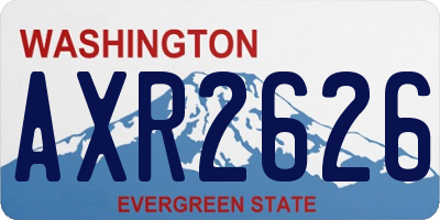 WA license plate AXR2626