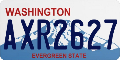 WA license plate AXR2627