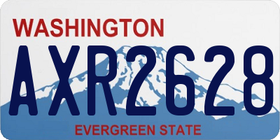 WA license plate AXR2628