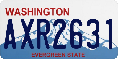 WA license plate AXR2631