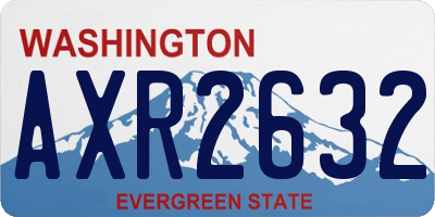 WA license plate AXR2632