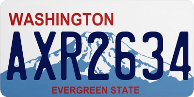 WA license plate AXR2634
