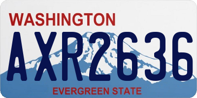 WA license plate AXR2636