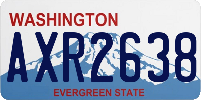 WA license plate AXR2638