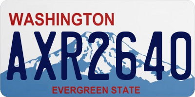 WA license plate AXR2640