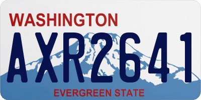 WA license plate AXR2641