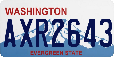 WA license plate AXR2643
