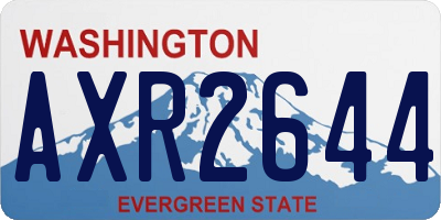 WA license plate AXR2644