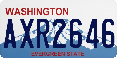 WA license plate AXR2646