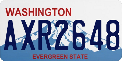 WA license plate AXR2648