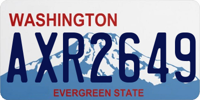 WA license plate AXR2649