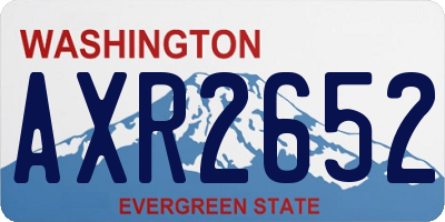 WA license plate AXR2652