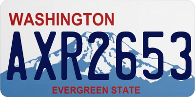 WA license plate AXR2653