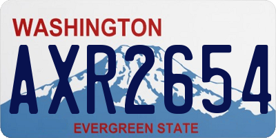WA license plate AXR2654