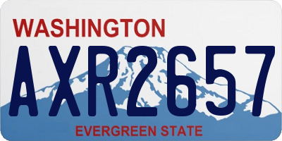 WA license plate AXR2657