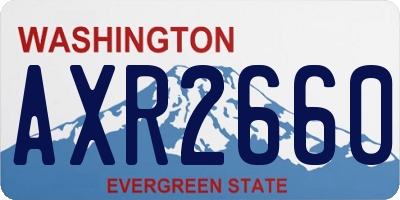 WA license plate AXR2660