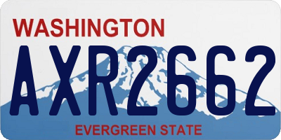 WA license plate AXR2662