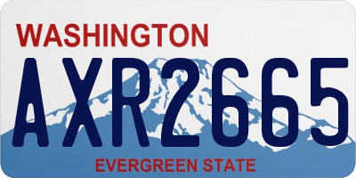 WA license plate AXR2665
