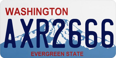 WA license plate AXR2666